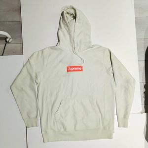 Supreme Box Logo pale lime Hoodie (FW17) Sz XL